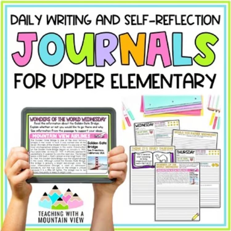 Daily Journal Writing Self Reflection Character Development SEL Journal
