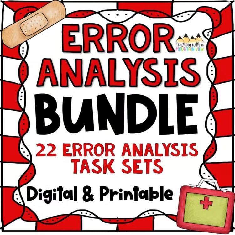 Error Analysis Bundle Critical Thinking in Math Math Enrichment