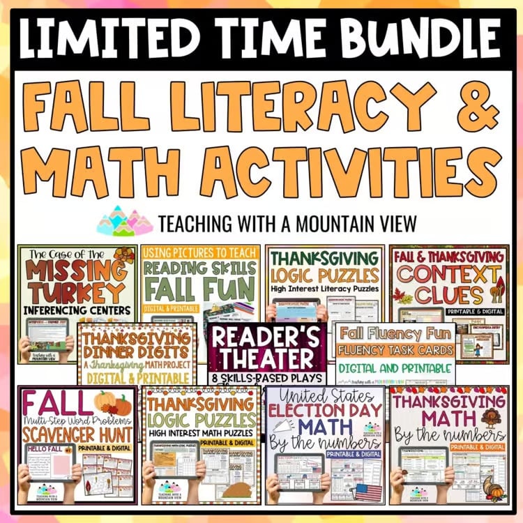 Fall Math and Literacy Activities Bundle