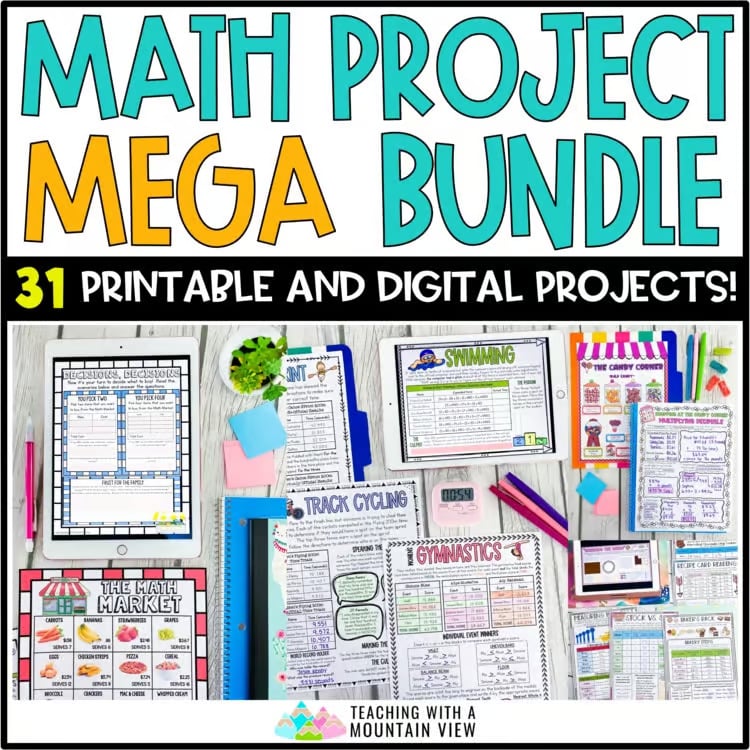 Math Projects for Upper Elementary Real World Math Activities Mega Bundle