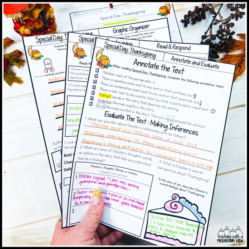 These November Literacy lessonsa feature five unique, thoughtfully written passages (a mix of fiction and nonfiction) that weave in seasonal themes while targeting key reading and language skills. 