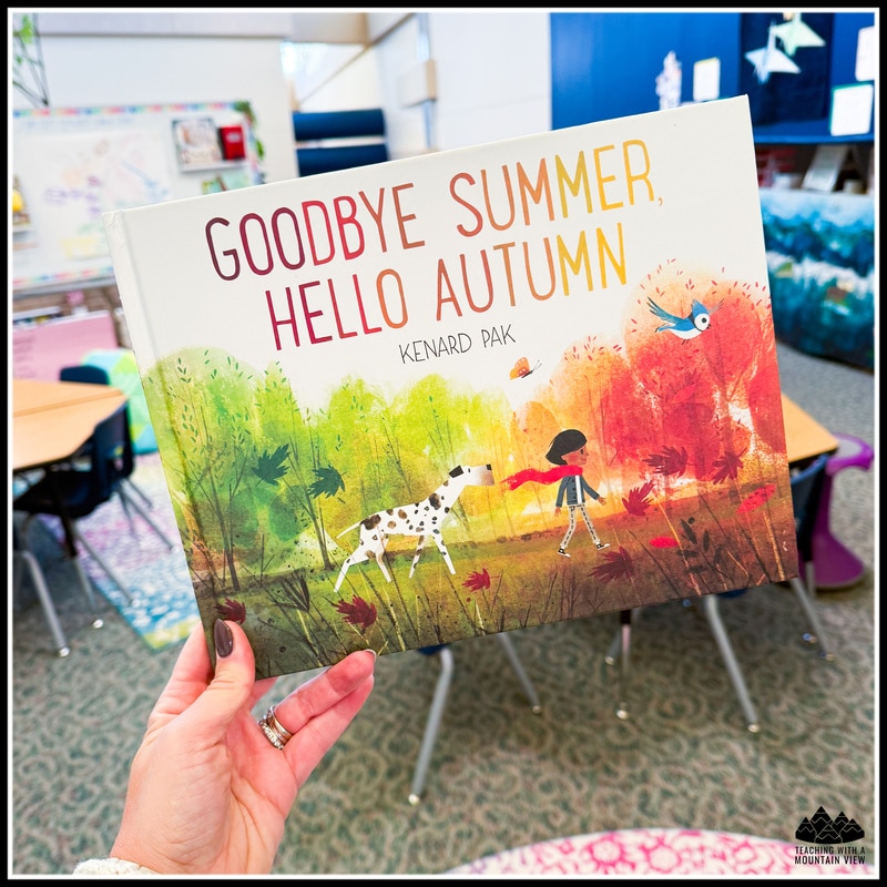 November Literacy lesson: Types of Sentences

To extend the passage, pair it with Goodbye Summer, Hello Autumn (Amazon affiliate link). This book’s descriptive language offers an engaging way to practice identifying and classifying the four sentence types (declarative, interrogative, exclamatory, imperative) in an authentic text.