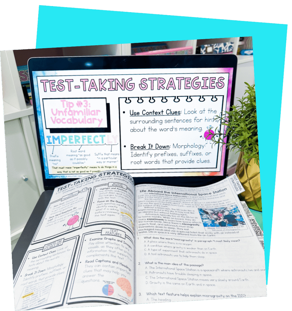 Test Prep Links 2 Set your students up for test-taking success with this comprehensive, interactive resource! This test-prep resource is designed to boost students’ confidence, equip them with essential test strategies, and build their understanding of tricky, domain-specific vocabulary commonly found on standardized tests.
