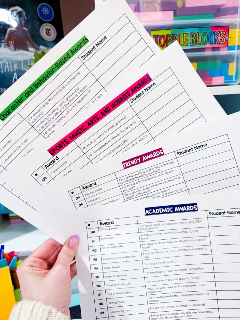 Best End of the Year Awards | 150 student award options 10 End of Year Awards Descriptions