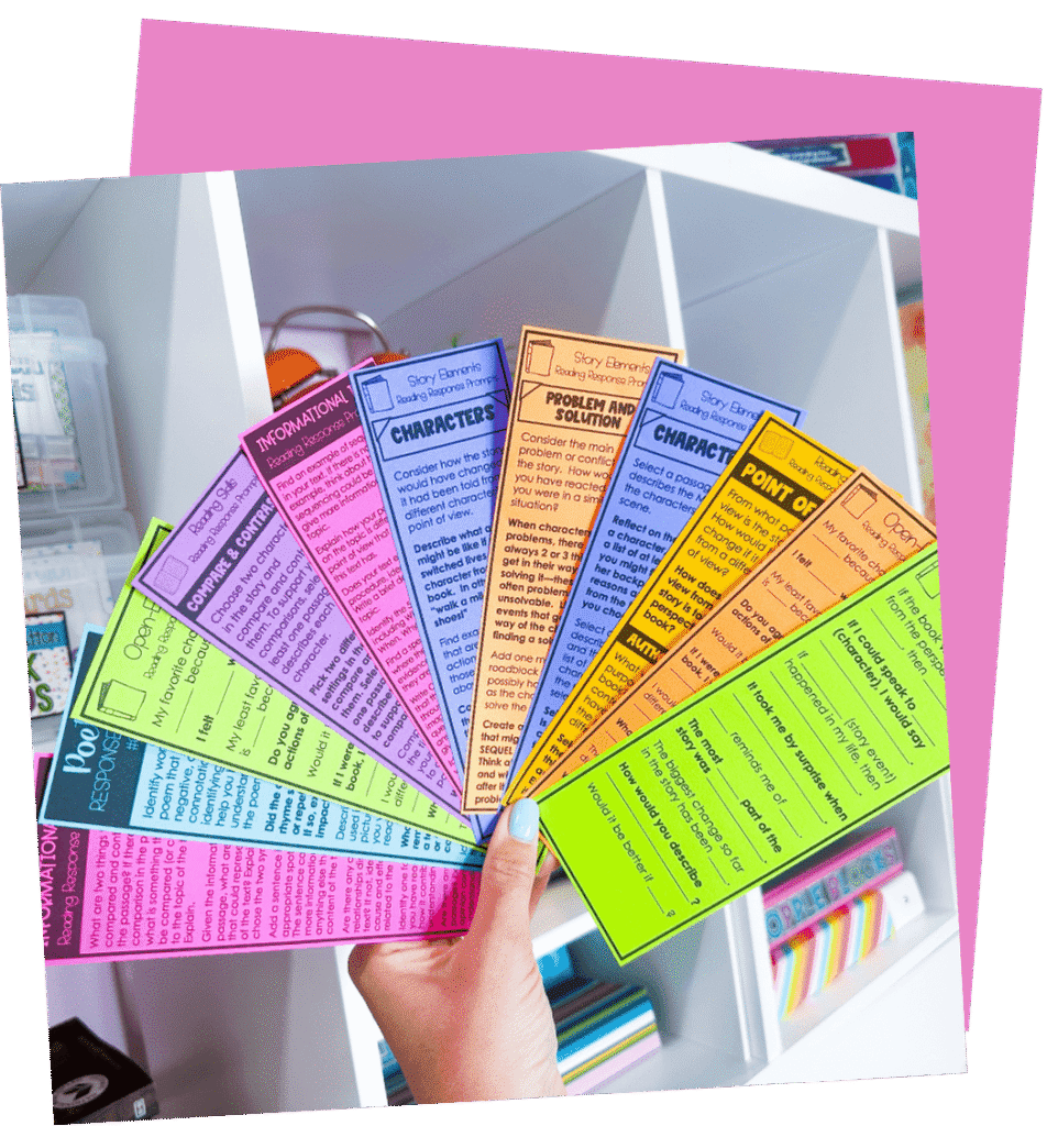 24 FREE Upper Elementary Reading Response Bookmarks